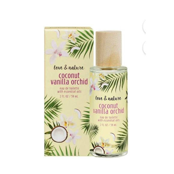love & nature, coconut backings vanilla orchid eau de toilette, NIB, 2 oz - Picture 1 of 5